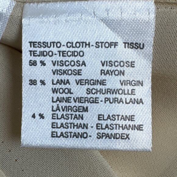 Max Mara Lightweight Wool Blazer Cream Color Relaxed Fit Size 6 Quiet Luxury - Picture 8 of 9